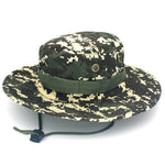 Bob Militaire Aventurier Outdoor Camouflage Bleu et Beige