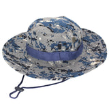 Bob Militaire Aventurier Outdoor Camouflage Bleu et Gris