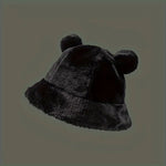 Chapeau Bob Enfant Oreilles Mignonnes Noir