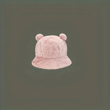 Chapeau Bob Enfant Oreilles Mignonnes Rose